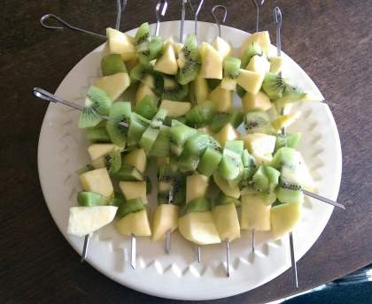 Brochettes de fruits classiques