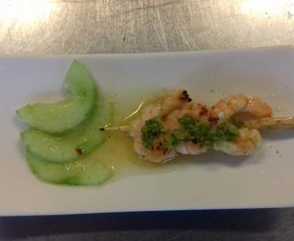 Brochettes de gambas au gingembre
