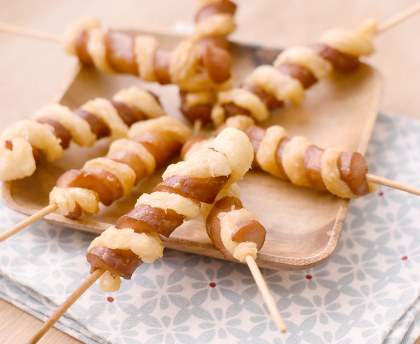 Brochettes de knackis feuilletées