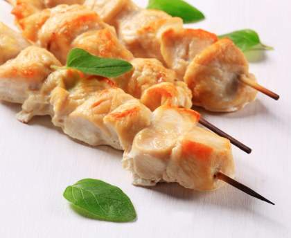 Brochettes de poulet à la menthe