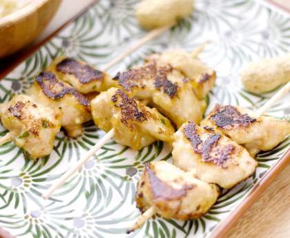 Brochettes de poulet saté