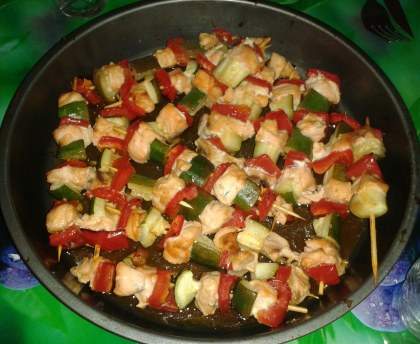 Brochettes de saumon