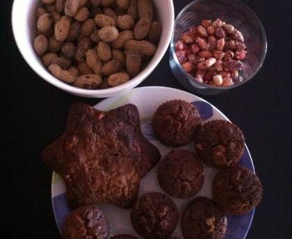 Brownie aux cacahuètes fraiches et caramélisées 