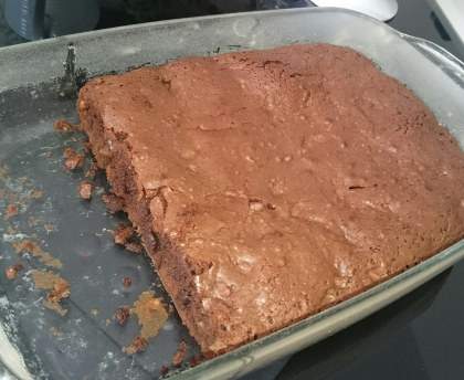 Brownie fondant chocolat-caramel