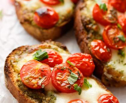 Bruschetta à la mozzarella
