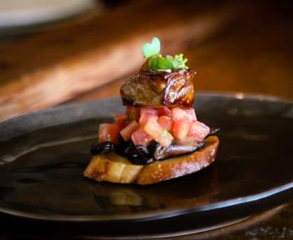 Bruschetta de foie gras poêlé