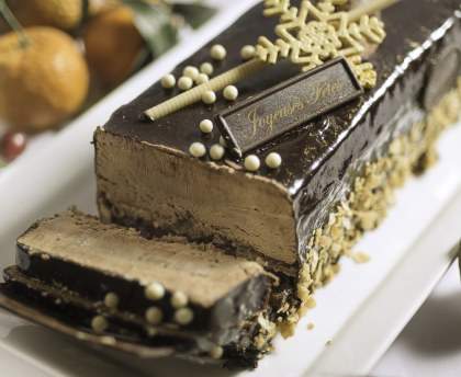 Bûche au café glacé