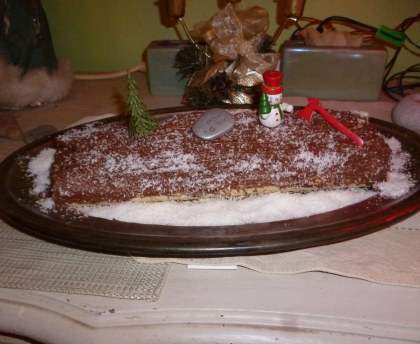 Bûche au nutella et à l'orange