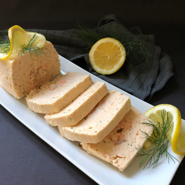 Bûche au saumon et crevettes