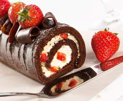 Bûche aux framboises