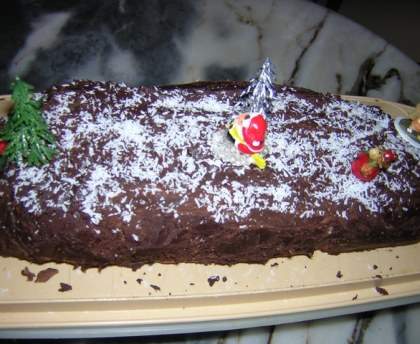Bûche aux marrons sans cuisson