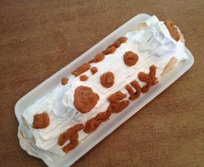Bûche aux poires et caramel
