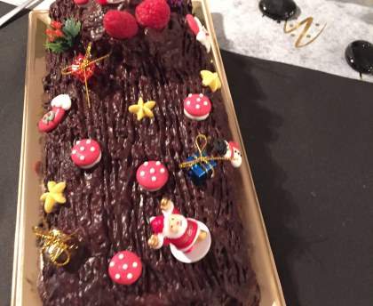 Bûche chocolat-framboises