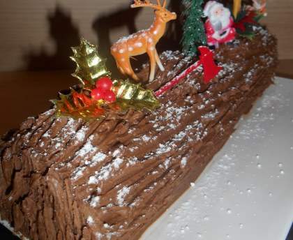 Bûche chocolat praliné et fleur d'oranger