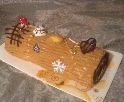 Bûche de Noël à la crème au beurre