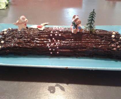 Bûche de Noël au carambars et chocolat