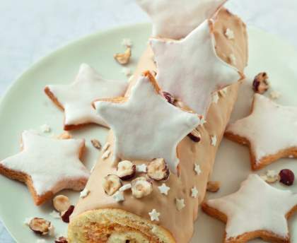 Bûche de Noël café craquante