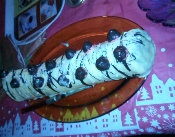 Bûche de noël chocolat noir & chocolat blanc