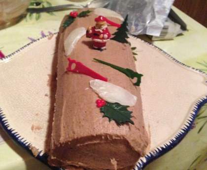 Bûche de Noël poire et chocolat