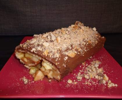 Buche de Noël pomme cannelle