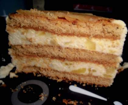 Bûche de pain d'épices et mousse aux pommes