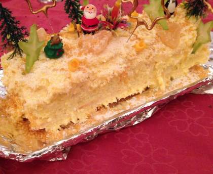 Bûche exotique à l'ananas