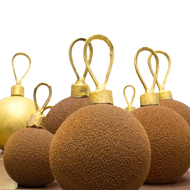 Bûche façon boules de Noël