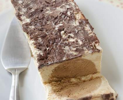 Buche glacée carambar, vanille et nougatine (sans sorbetière)
