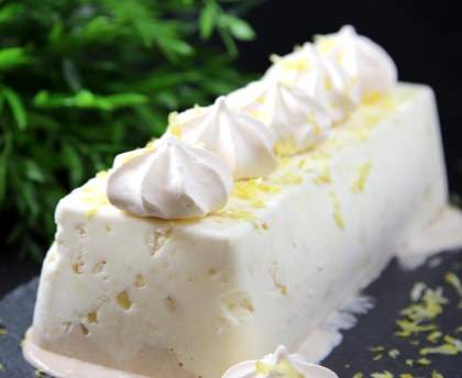 Bûche glacée citron marron