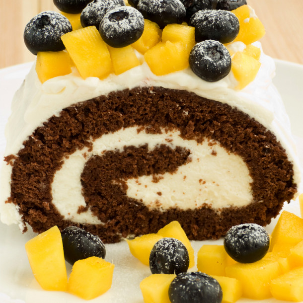 Bûche mangue-chocolat