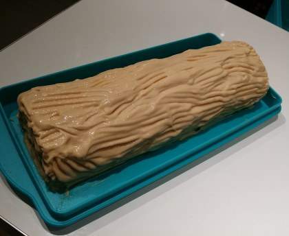 Bûche mascarpone caramel