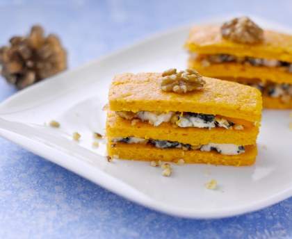 Bûche salée roquefort et truite fumée