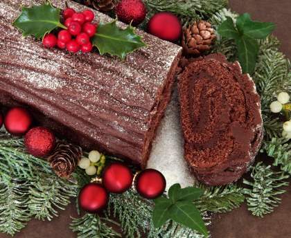 Bûche trois chocolats