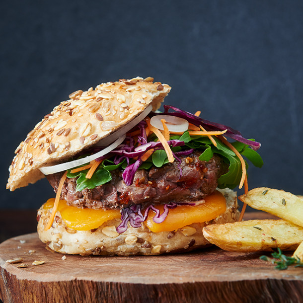 Burger à la sauce Sriracha 