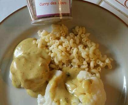 Cabillaud à la sauce au curry