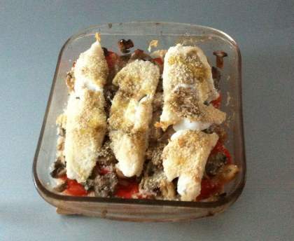 Cabillaud à la tomate et aux champignons