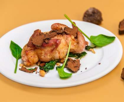 Cailles au foie gras