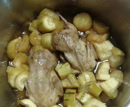 Cailles aux courgettes