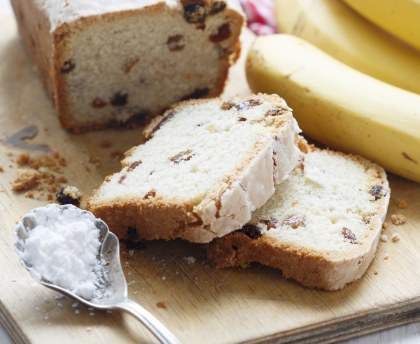 Cake à la banane et aux raisins