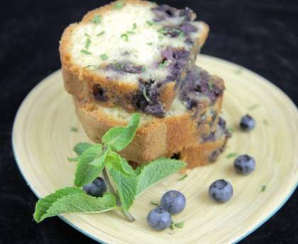 Cake aux myrtilles