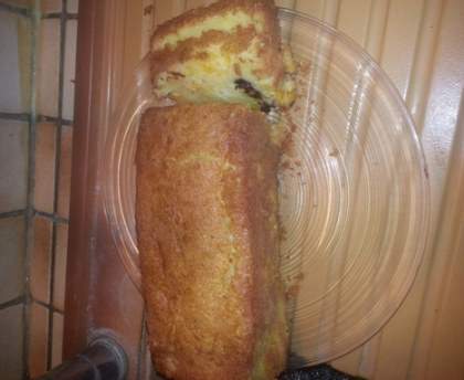 Cake aux pêches et au chocolat