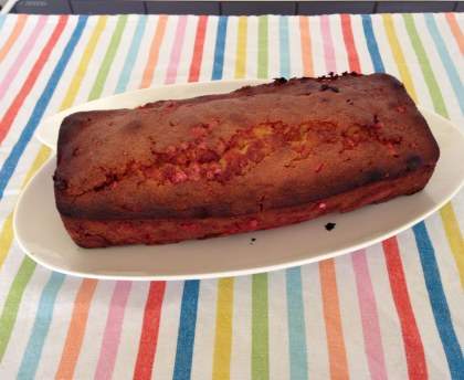 Cake aux pralines roses