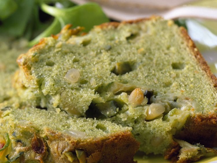 Cake CPP (chèvre, pesto et pignons )