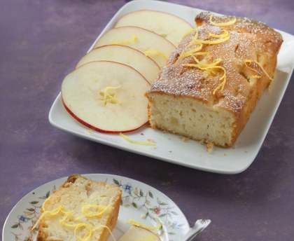 Cake frais aux pommes et au citron