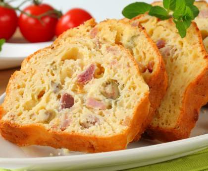 Cake jambon olives sans gluten
