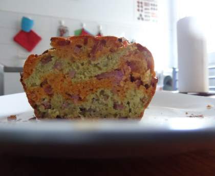 Cake marbré aux deux pestos