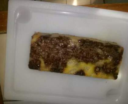 Cake marbré vanille poire et pépites de chocolat au lait