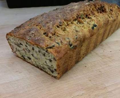 Cake Olives Champignons Lardons facile