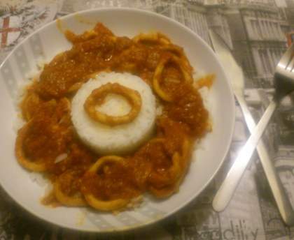Calamars à la tomate et au paprika