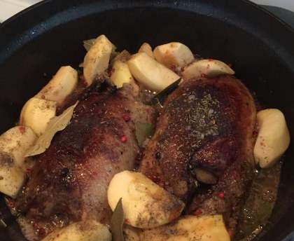 canard sauvage aux pommes